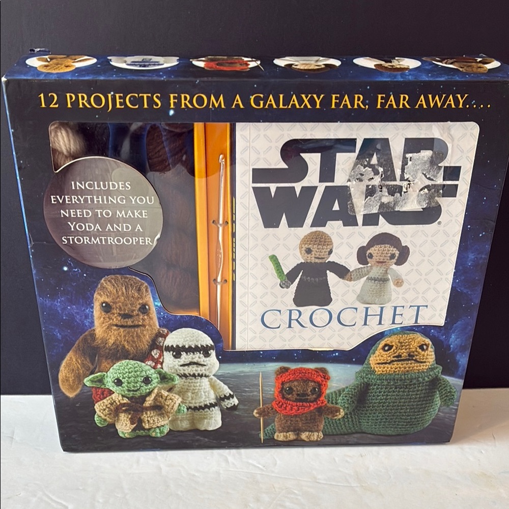 New in box Star Wars crochet projects. Preowned